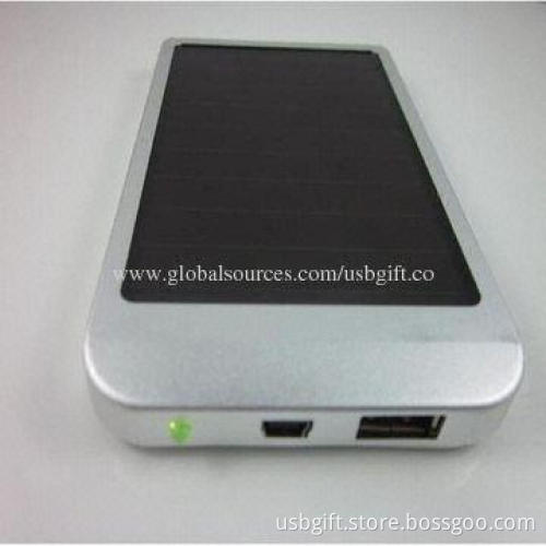 2,600mAh Solar Battery, Panel Charger Portable Power Bank Power for Cell, Mobile Phone, MP3 Player